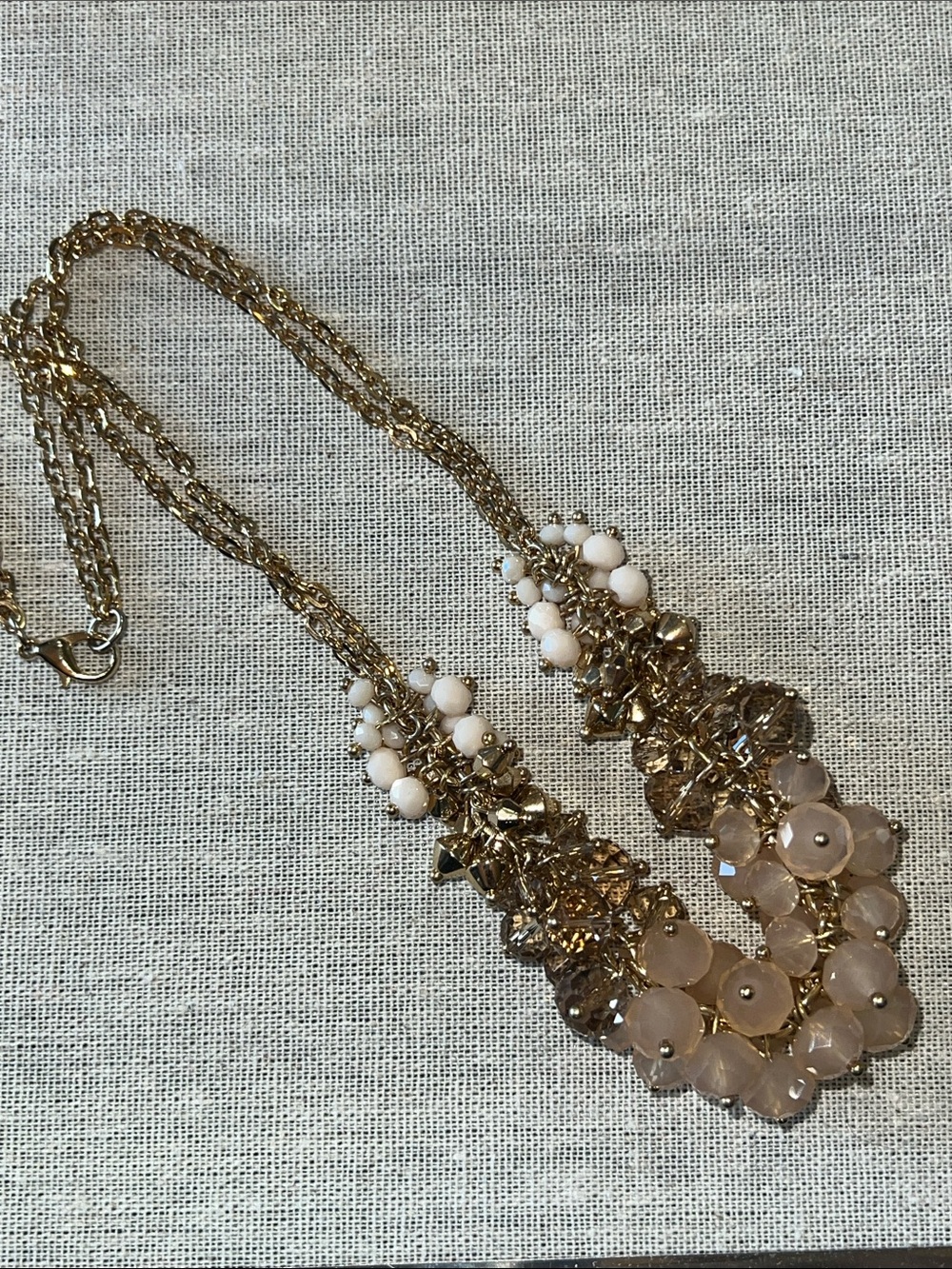 Multi Hue Beaded Statement Necklace